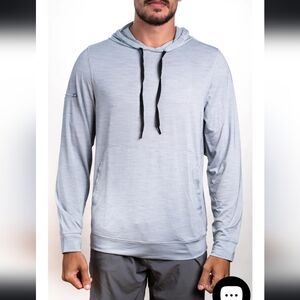 Seven Tides Tech Slub LS Pullover Long Sleeve Hoodie Gray Size Large